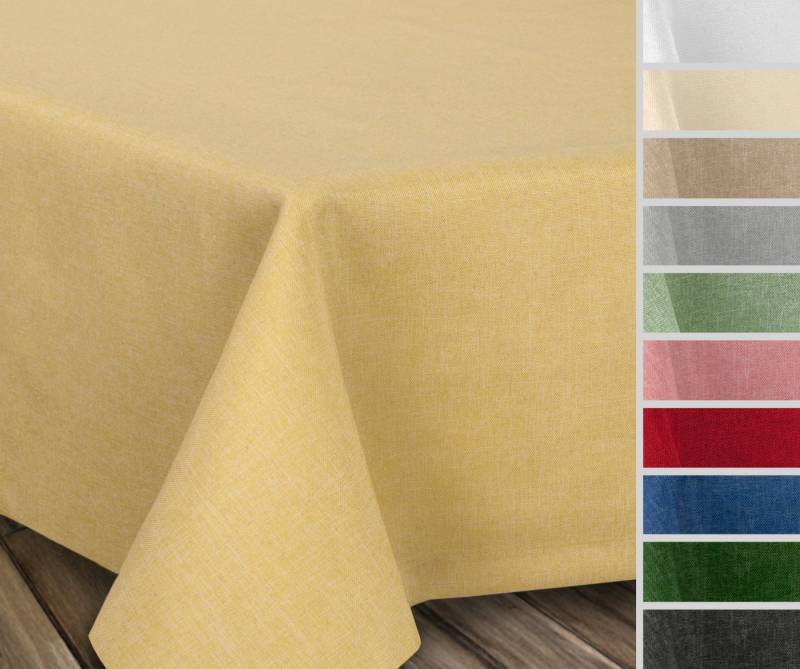 Beautex Tischdecke Fleckenabweisende bügelfreie Tischdecke mit Lotuseffekt, Leinenoptik (1-tlg) von Beautex