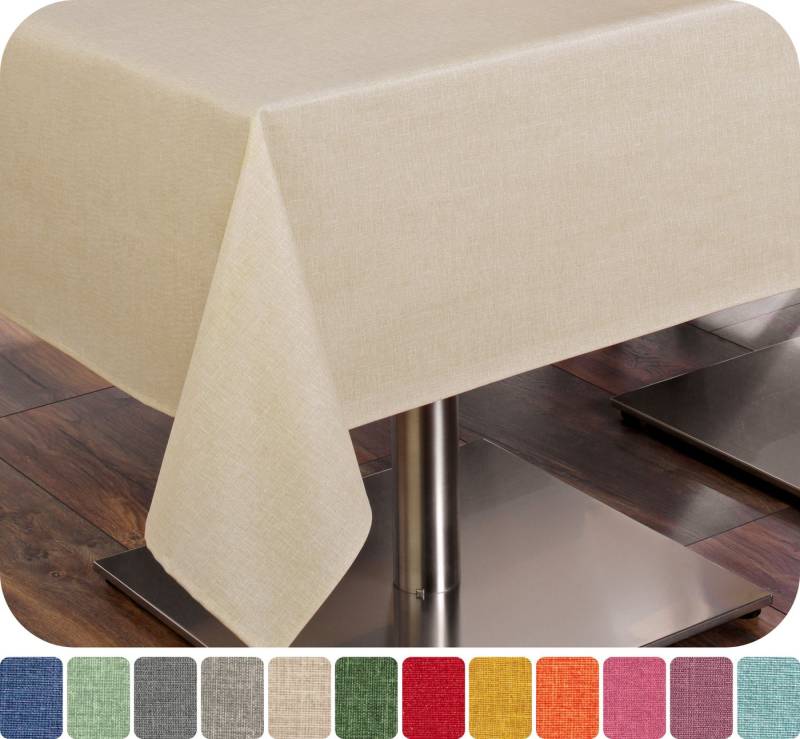 Beautex Tischdecke Tischdecke Tischläufer Leinen Struktur aus Baumwolle abwischbar (1-tlg) von Beautex
