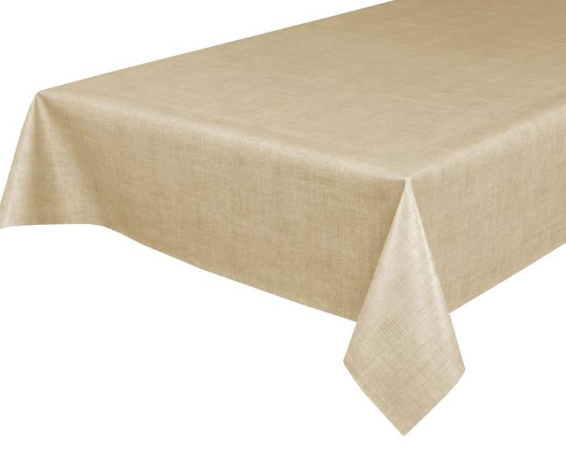 Beautex Tischdecke Wachstuchtischdecke, Leinen beige, abwischbar Wachstuch Tischdecke (1-tlg) von Beautex