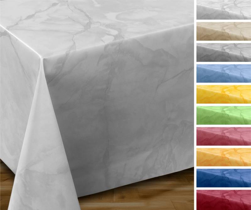 Beautex Tischdecke Wachstuchtischdecke abwischbar, Gartentischdecke Marmorstein (1-tlg) von Beautex