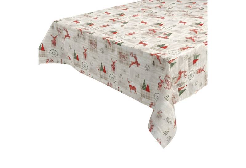 Beautex Tischdecke Wachstuchtischdecke abwischbar Tischdecke RUND ECKIG, Weihnachten (1-tlg) von Beautex