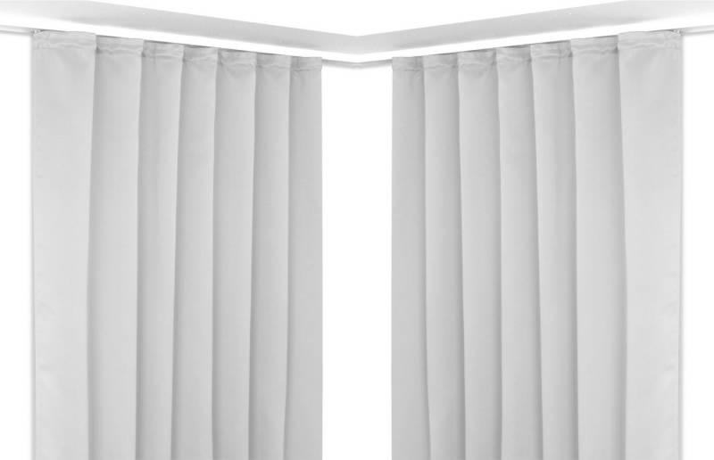 Beautex Verdunkelungsvorhang 2er Set Verdunkelungsgardine mit U-Band, Blackout Vorhang abdunkelnd (2 St), Kräuselband, verdunkelnd von Beautex