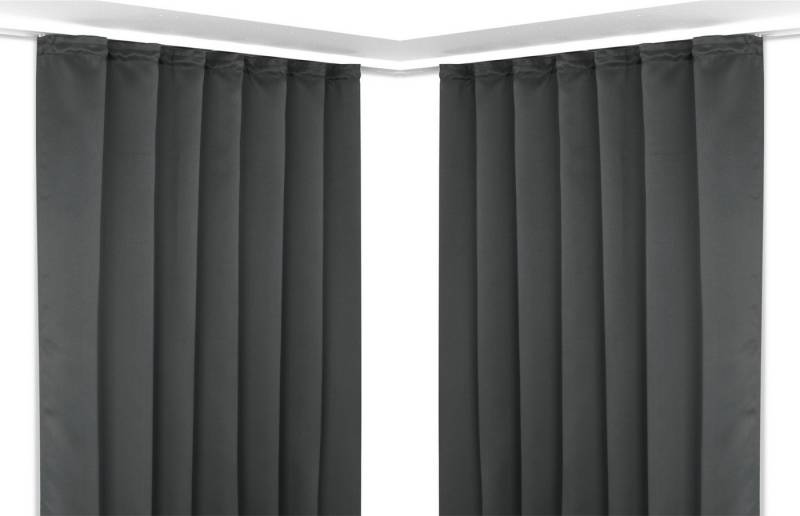 Beautex Verdunkelungsvorhang 2er Set Verdunkelungsgardine mit U-Band, Blackout Vorhang abdunkelnd, Kräuselband (2 St), verdunkelnd von Beautex