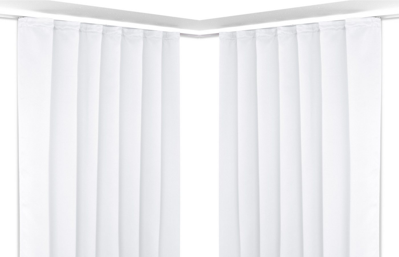 Beautex Verdunkelungsvorhang 2er Set Verdunkelungsgardine mit U-Band, Blackout Vorhang abdunkelnd, Kräuselband (2 St), verdunkelnd von Beautex