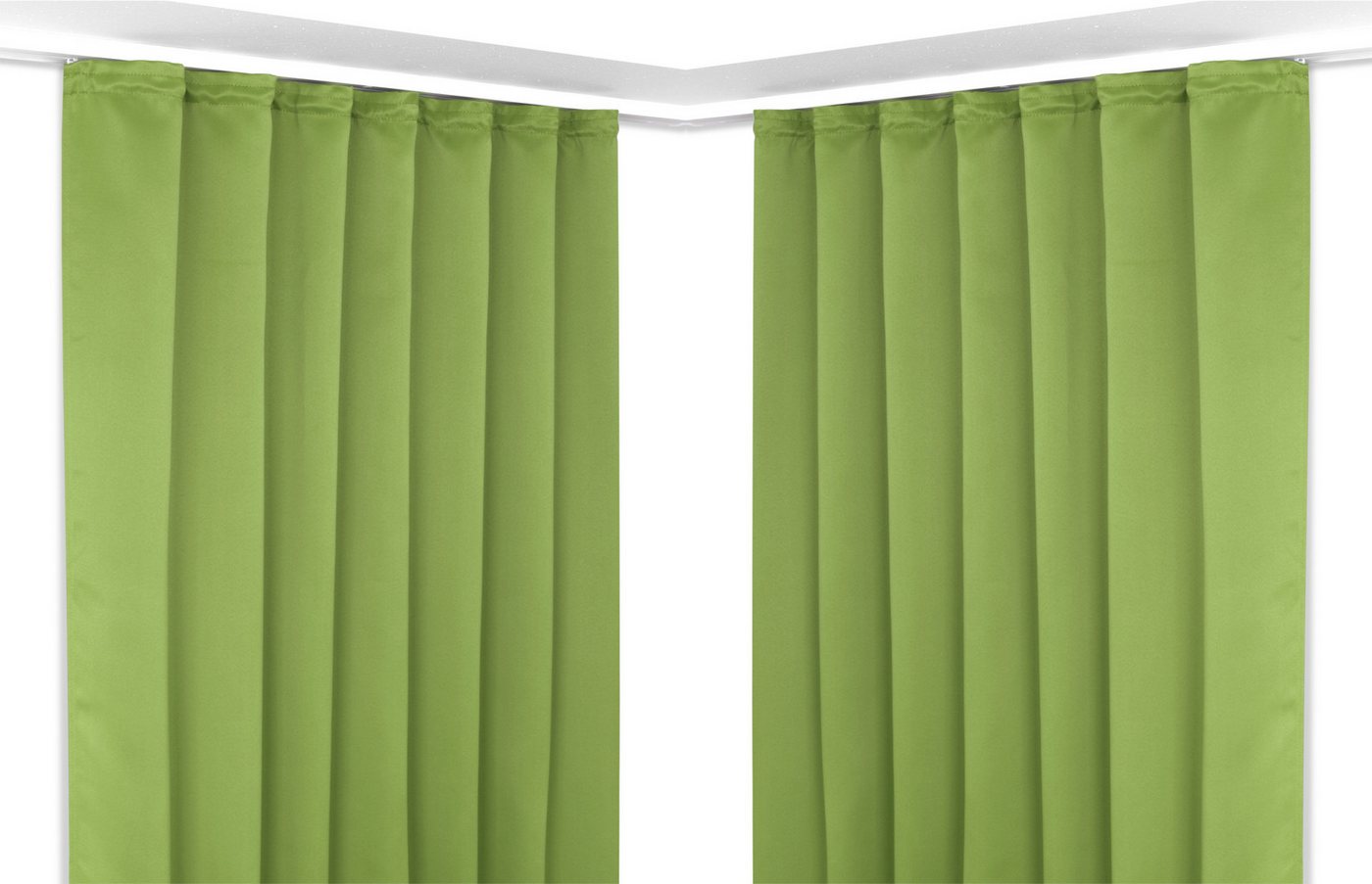 Beautex Verdunkelungsvorhang 2er Set Verdunkelungsgardine mit U-Band, Blackout Vorhang abdunkelnd, Kräuselband (2 St), verdunkelnd von Beautex