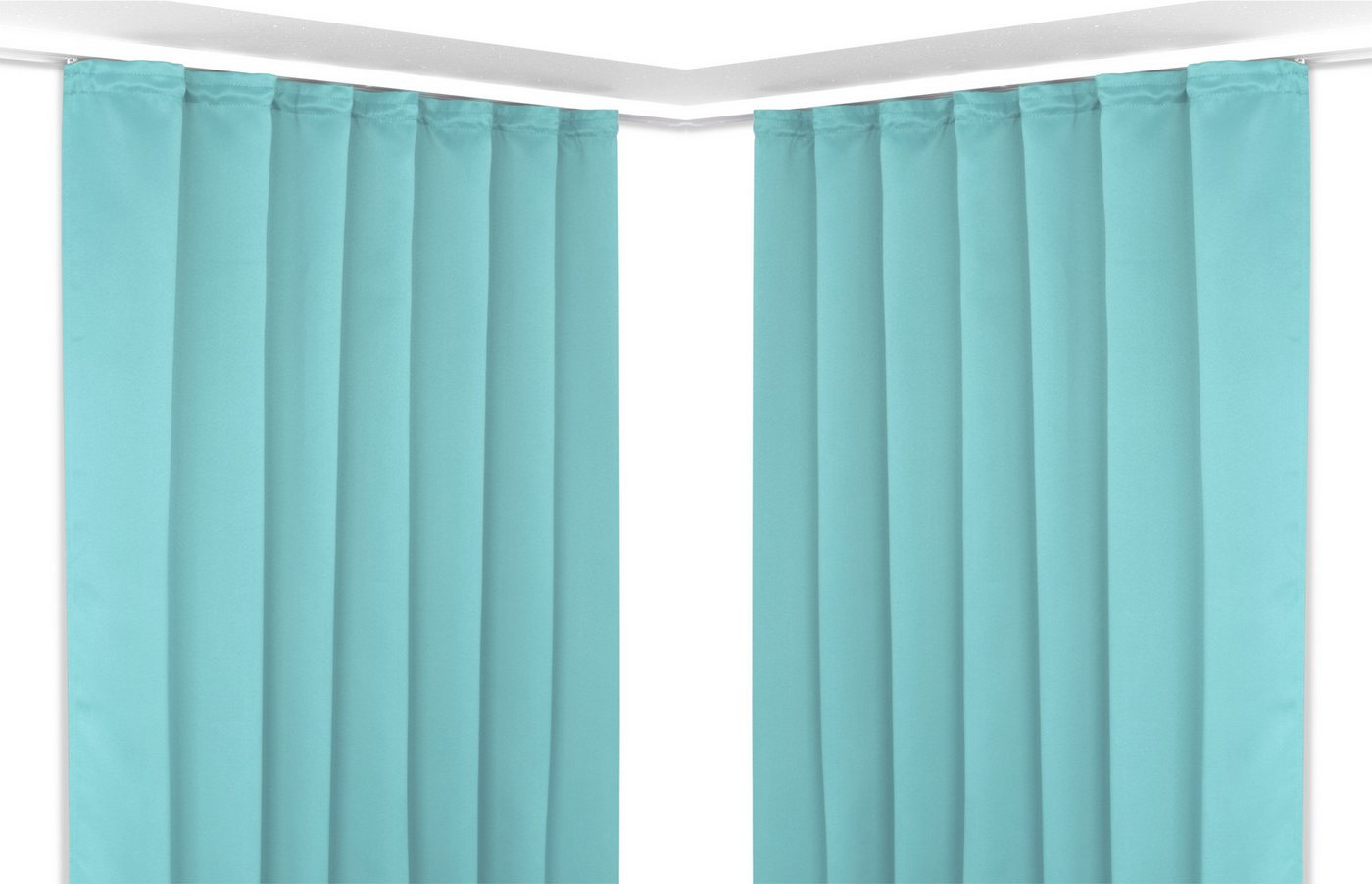 Beautex Verdunkelungsvorhang 2er Set Verdunkelungsgardine mit U-Band, Blackout Vorhang abdunkelnd, Kräuselband (2 St), verdunkelnd von Beautex