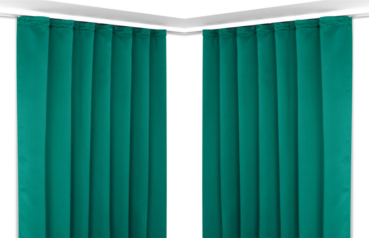 Beautex Verdunkelungsvorhang 2er Set Verdunkelungsgardine mit U-Band, Blackout Vorhang abdunkelnd, Kräuselband (2 St), verdunkelnd von Beautex
