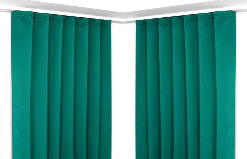 Beautex Verdunkelungsvorhang 2er Set Verdunkelungsgardine mit U-Band, Blackout Vorhang abdunkelnd, Kräuselband (2 St), verdunkelnd von Beautex