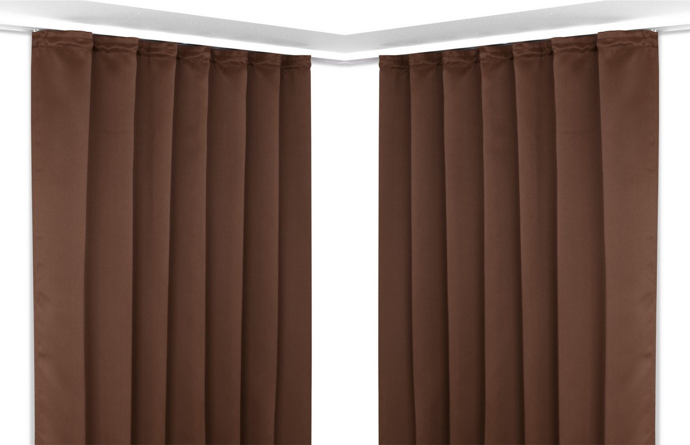 Beautex Verdunkelungsvorhang 2er Set Verdunkelungsgardine mit U-Band, Blackout Vorhang abdunkelnd, Kräuselband (2 St), verdunkelnd von Beautex