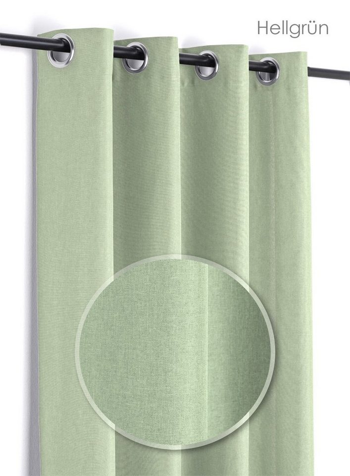 Vorhang Leinen Optik Brilliant Ösenvorhang, Gardine mit Ösen 140x245 cm, Beautex, Ösen (1 St), blickdicht von Beautex