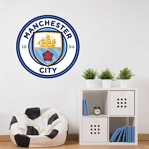Beautiful Game Manchester City Offizielles Wappen & Wandtattoo Set – Man City Fußball Aufkleber Vinyl Posterdruck (90 cm) von Beautiful Game