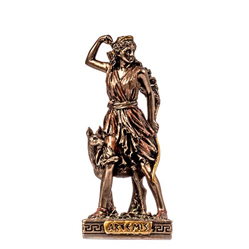 Artemis Diana Griechische Göttin der Natur Miniatur Kaltguss Bronze Statue Figur 8.7cm von BeautifulGreekStatues