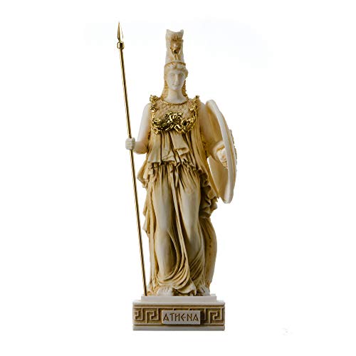 Athena Athene Göttin Der Weisheit, des Handwerks Und des Krieges Alabaster-Statue Gold 26 cm Athena Athene Göttin Der Weisheit, des Handwerks Und des Krieges Alabaster-Statue Gold 26 cm von BeautifulGreekStatues