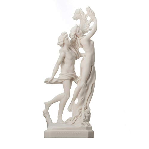 BeautifulGreekStatues Apollo und Daphne Statue R. Ruggeri, gepuderter Marmor, 30 cm von BeautifulGreekStatues