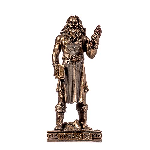 BeautifulGreekStatues Hephaistos Gott des Feuers, der Metallverarbeitung und der Kunst der Skulptur Miniatur-Kaltguss Bronze Statue 9cm von BeautifulGreekStatues