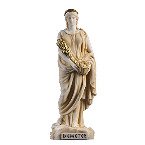 Demeter Déesse De La Récolte Et De l'agriculture Statue D'albâtre Ton Or 22 cm Y von BeautifulGreekStatues
