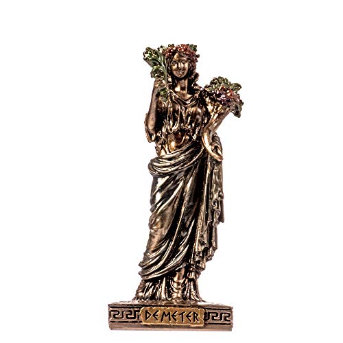 Demeter Griechische Göttin der Ernte und Landwirtschaft Miniatur Kaltguss Bronze Statuen 9cm von BeautifulGreekStatues