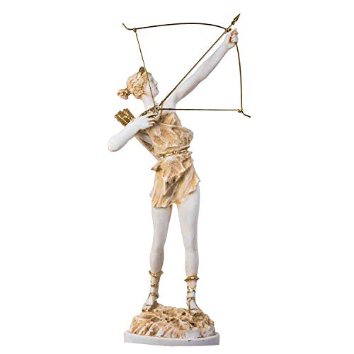 Göttin Artemis Diana griechische Statue Natur Mond Goldton Alabaster 41,9 cm Göttin Artemis Diana griechische Statue Natur Mond Goldton Alabaster 41,9 cm von BeautifulGreekStatues