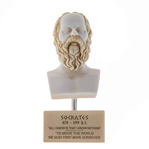 Griechische Philosoph SOCRATES Büste Alabaster Statue Goldton Skulptur Athens Academy Marmorsockel Griechische Philosoph SOCRATES Büste Alabaster Statue Goldton Skulptur Athens Academy Marmorsockel von BeautifulGreekStatues