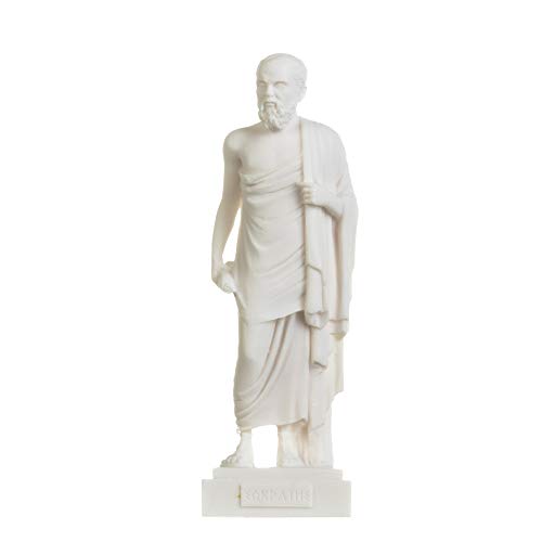 Griechische Philosoph Sokrates-Figur Alabaster-Statue Athens Academy 23,1 cm Griechische Philosoph Sokrates-Figur Alabaster-Statue Athens Academy 23,1 cm von BeautifulGreekStatues