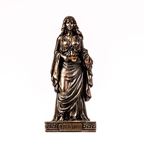 Hestia Göttin des Herdes, des Hauses, der Familie und des Staates Miniatur Kaltguss Bronze Statue 8.5cm von BeautifulGreekStatues