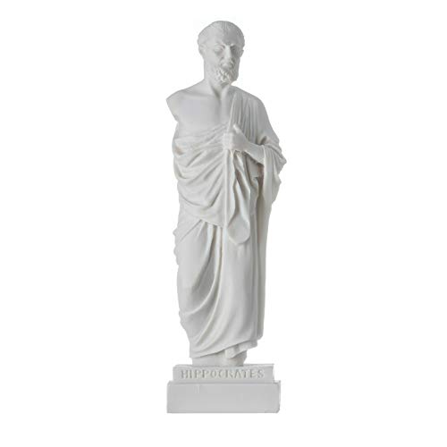 Hippokrates von Kos Vater der Medizin Alabaster Statue 24cm von BeautifulGreekStatues