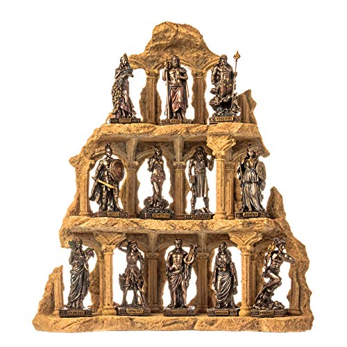 Miniatur-Set 12 olympische Götter des Berges Olympus Pantheon Kaltguss Bronze Statuen von BeautifulGreekStatues