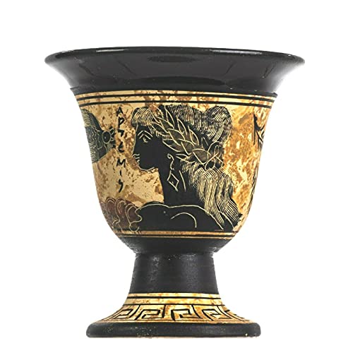 Pythagoras Tasse der Gerechtigkeit Pythagoras Fair Becher altgriechische Göttin Artemis handbemalt Keramik nutzbar von BeautifulGreekStatues