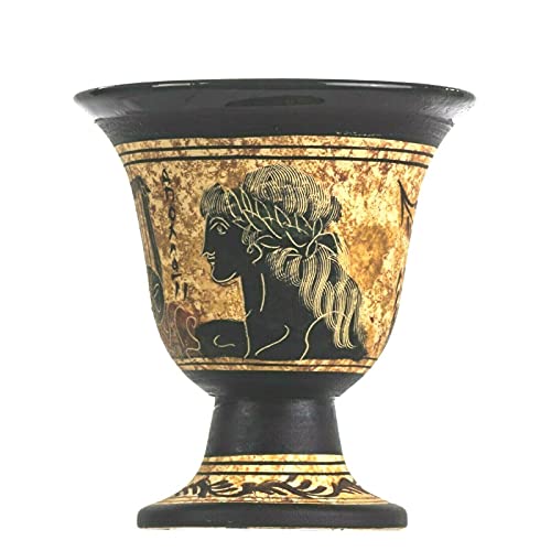 Pythagoras Tasse der Gerechtigkeit Pythagoras Fair Becher altgriechischer Gott Apollo handbemalt Keramik nutzbar von BeautifulGreekStatues