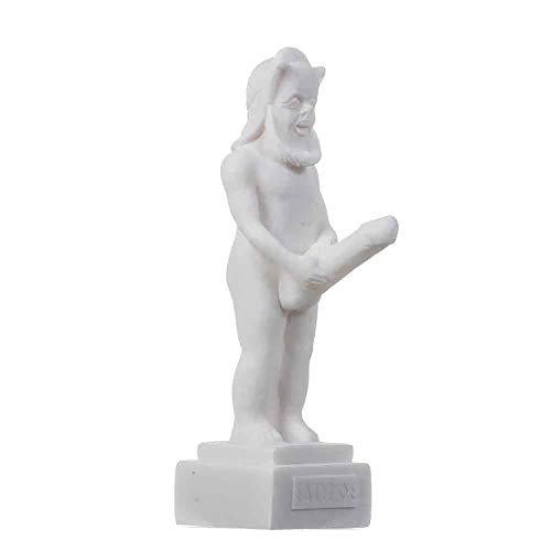 Satyr Pan Panas griechische römische Statue, handgefertigt, Alabaster, männliche Figur, 13 cm von BeautifulGreekStatues