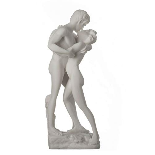 Skulptur Statue Erster Kuss Paar Hochzeitsliebe Alabaster 18 cm von BeautifulGreekStatues