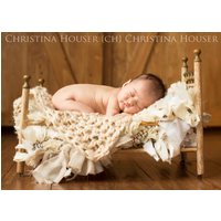 Creme Neugeborenen Baby Decke Chunky Prop von BeautifulPhotoProps