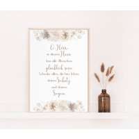 Poster Mit Christlichem Spruch | Zuhause Blumen von BeautifulThingsWedel