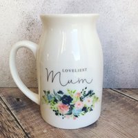 Loveliest .. Mama Nanna Oma Nanny Nan Blau Blumenvase Becher Krug Muttertagsgeschenk Geschenk Für von Beautifulgiftshop