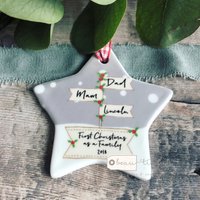 Personalisierte Weihnachten Als Familie Wegweiser ....keramik Stern ... Weihnachtsgeschenk - Baumschmuck Ornament von Beautifulgiftshop