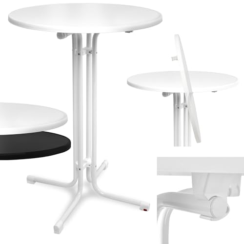 Beautissu 2er Set Stehtisch Weiß klappbar Ø70cm Bellini – Stabiler Outdoor Bistrotisch Wetterbeständig höhenverstellbarer Fuß, leichte Montage Halterung vormontiert – Kratzfest Gastro Partytisch Rund Beautissu 2er Set Stehtisch Weiß klappbar Ø70cm Bellini – Stabiler Outdoor Bistrotisch Wetterbeständig höhenverstellbarer Fuß, leichte Montage Halterung vormontiert – Kratzfest Gastro Partytisch Rund von Beautissu