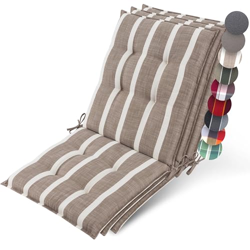 Beautissu 3er Set Premium Niedriglehner Auflage Gartenstuhl 100x50cm Sun-NL – 8cm Dick Polster Gartenstuhlauflage rutschfest Befestigungsbänder UV-Lichtechtheit 5 – Robust Stoff Beige-Weiß Gestreift Beautissu 3er Set Premium Niedriglehner Auflage Gartenstuhl 100x50cm Sun-NL – 8cm Dick Polster Gartenstuhlauflage rutschfest Befestigungsbänder UV-Lichtechtheit 5 – Robust Stoff Beige-Weiß Gestreift von Beautissu