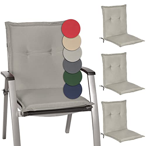 Beautissu 4er Set Niedriglehner Auflage Gartenstuhl 100x50x6 cm Loft NL - Sitzkissen Niederlehner Rückenkissen niedrig Stuhlkissen Schaumkern Füllung Kissen Hellgrau Beautissu 4er Set Niedriglehner Auflage Gartenstuhl 100x50x6 cm Loft NL - Sitzkissen Niederlehner Rückenkissen niedrig Stuhlkissen Schaumkern Füllung Kissen Hellgrau von Beautissu