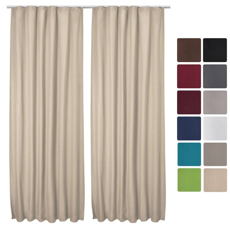 Beautissu Amelie TK Vorhang mit Kräuselband 140x245cm Creme 2tlg Beautissu Amelie TK Vorhang mit Kräuselband 140x245cm Creme 2tlg von Beautissu