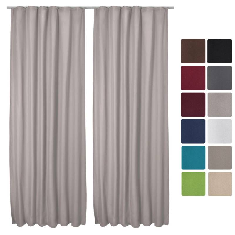 Beautissu Amelie TK Vorhang mit Kräuselband 140x245cm Grau 2tlg Beautissu Amelie TK Vorhang mit Kräuselband 140x245cm Grau 2tlg von Beautissu