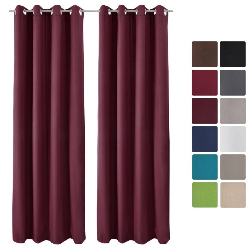 Beautissu Amelie TO Vorhang mit Öse 140x245cm Bordeaux 2tlg Beautissu Amelie TO Vorhang mit Öse 140x245cm Bordeaux 2tlg von Beautissu