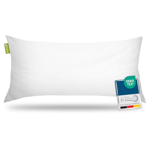 Beautissu Allergiker Kopfkissen 40x80 cm – Mikrofaser Steppkissen 450g Weiche Füllung – 60° Waschbares Schlafkissen Oeko-TEX – Kissen 80x80 Pillow 80x80 – Sofa Deko Kissen Bett BeauNuit NK Beautissu Allergiker Kopfkissen 40x80 cm – Mikrofaser Steppkissen 450g Weiche Füllung – 60° Waschbares Schlafkissen Oeko-TEX – Kissen 80x80 Pillow 80x80 – Sofa Deko Kissen Bett BeauNuit NK von Beautissu