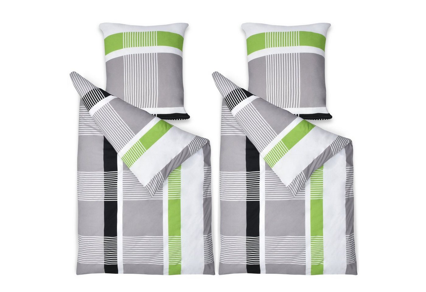 Beautissu Bettwäsche 100% BaumwolleDana, 100% Baumwolle, 4 tlg. Renforcé Bettgarnitur von Beautissu