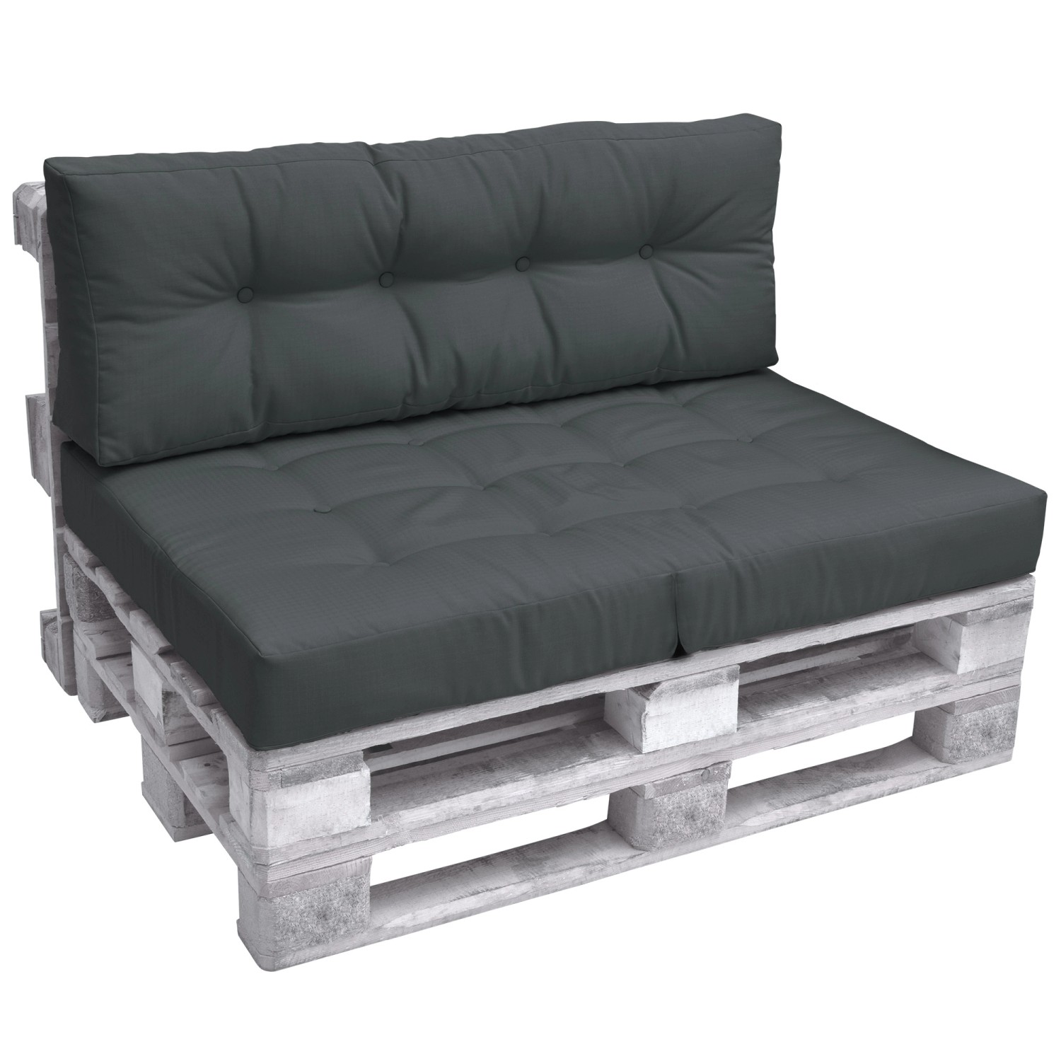 Beautissu ECO Elements Palettenkissen Sitz + Rücken Graphitgrau 1tlg Beautissu ECO Elements Palettenkissen Sitz + Rücken Graphitgrau 1tlg von Beautissu