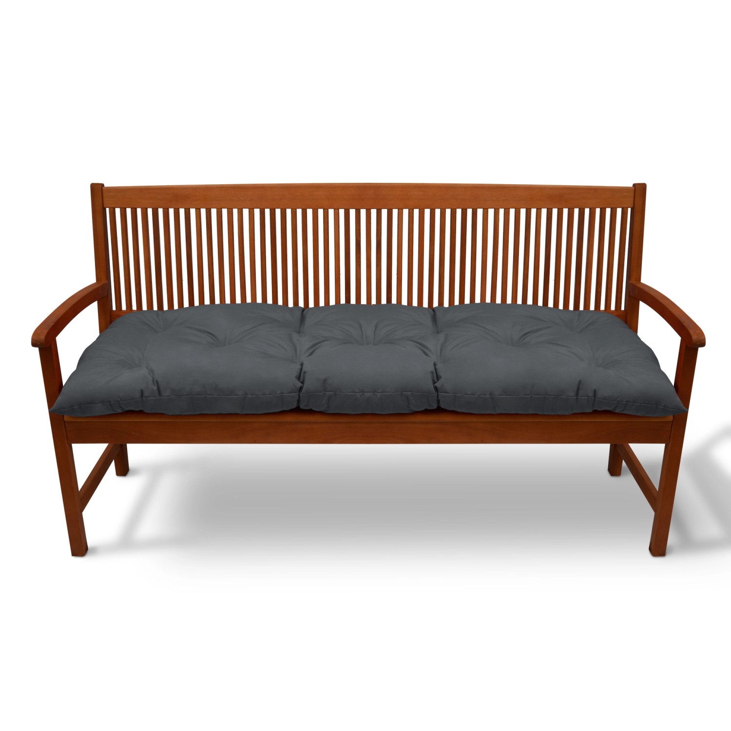 Beautissu Flair BK Bankpolster 120x50x8cm Graphitgrau von Beautissu