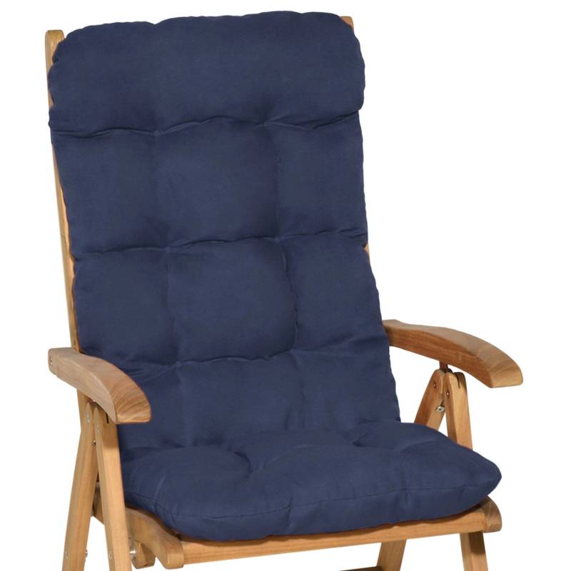 Beautissu Flair HL Hochlehner 120x50x8cm Dunkelblau von Beautissu