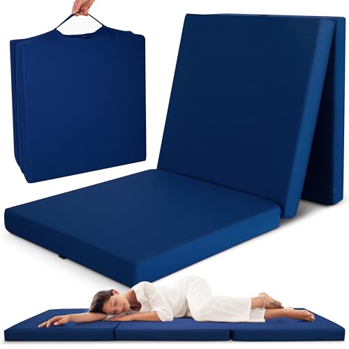 Beautissu Klappmatratze Gästebett klappbar 90x200 cm Faltmatratze Gästematratze faltbar Reisematratze Klappbett Gäste Matratze – Campix Camping Matratze Tragegriff Bodenmatratze waschbar Dunkelblau Beautissu Klappmatratze Gästebett klappbar 90x200 cm Faltmatratze Gästematratze faltbar Reisematratze Klappbett Gäste Matratze – Campix Camping Matratze Tragegriff Bodenmatratze waschbar Dunkelblau von Beautissu