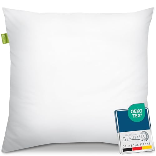 Beautissu Allergiker Kopfkissen 80x80 cm – Mikrofaser Steppkissen 800g Weiche Füllung – 60° Waschbares Schlafkissen Oeko-TEX – Kissen 80x80 Pillow 80x80 – Sofa Deko Kissen Bett BeauNuit NK Beautissu Allergiker Kopfkissen 80x80 cm – Mikrofaser Steppkissen 800g Weiche Füllung – 60° Waschbares Schlafkissen Oeko-TEX – Kissen 80x80 Pillow 80x80 – Sofa Deko Kissen Bett BeauNuit NK von Beautissu