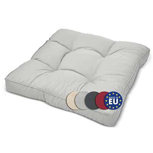 Beautissu Lounge Kissen Outdoor 40x40 cm Hellgrau – Bequemes Sitzkissen Gartenstuhl 10 cm dick Sitzpolster Auflagen für Rattanmöbel Gartenmöbel Polster für Stühle Sessel Stuhlauflage Indoor – xLuna Beautissu Lounge Kissen Outdoor 40x40 cm Hellgrau – Bequemes Sitzkissen Gartenstuhl 10 cm dick Sitzpolster Auflagen für Rattanmöbel Gartenmöbel Polster für Stühle Sessel Stuhlauflage Indoor – xLuna von Beautissu