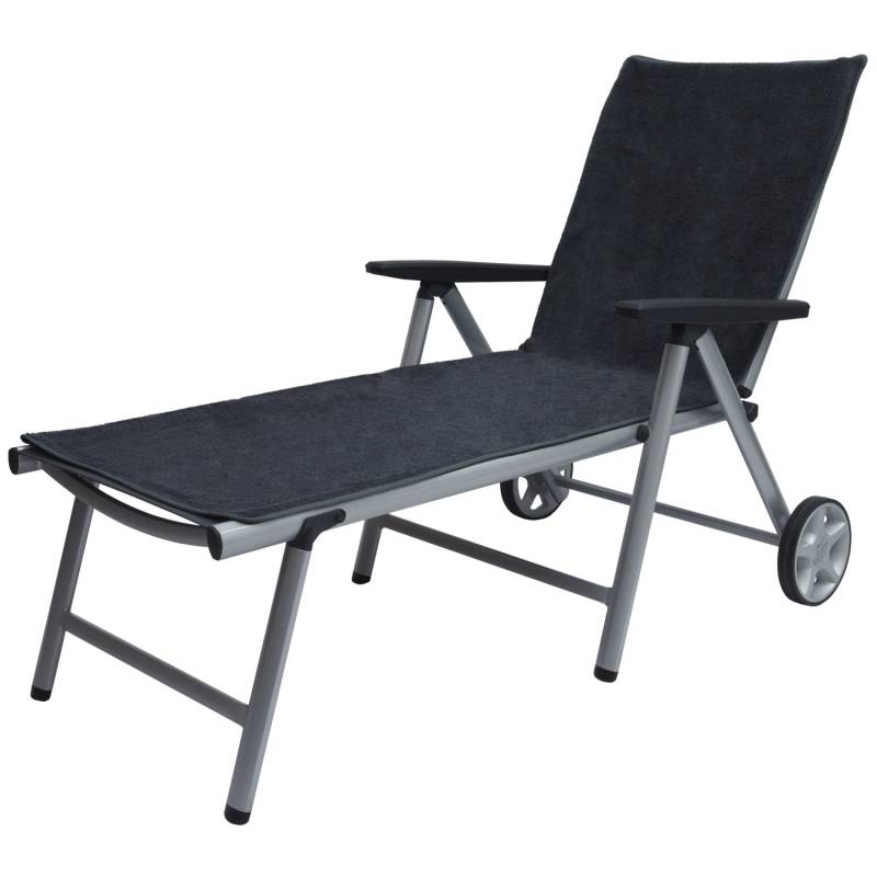 Beautissu Marbella Handtuch 200x70cm Anthrazit von Beautissu